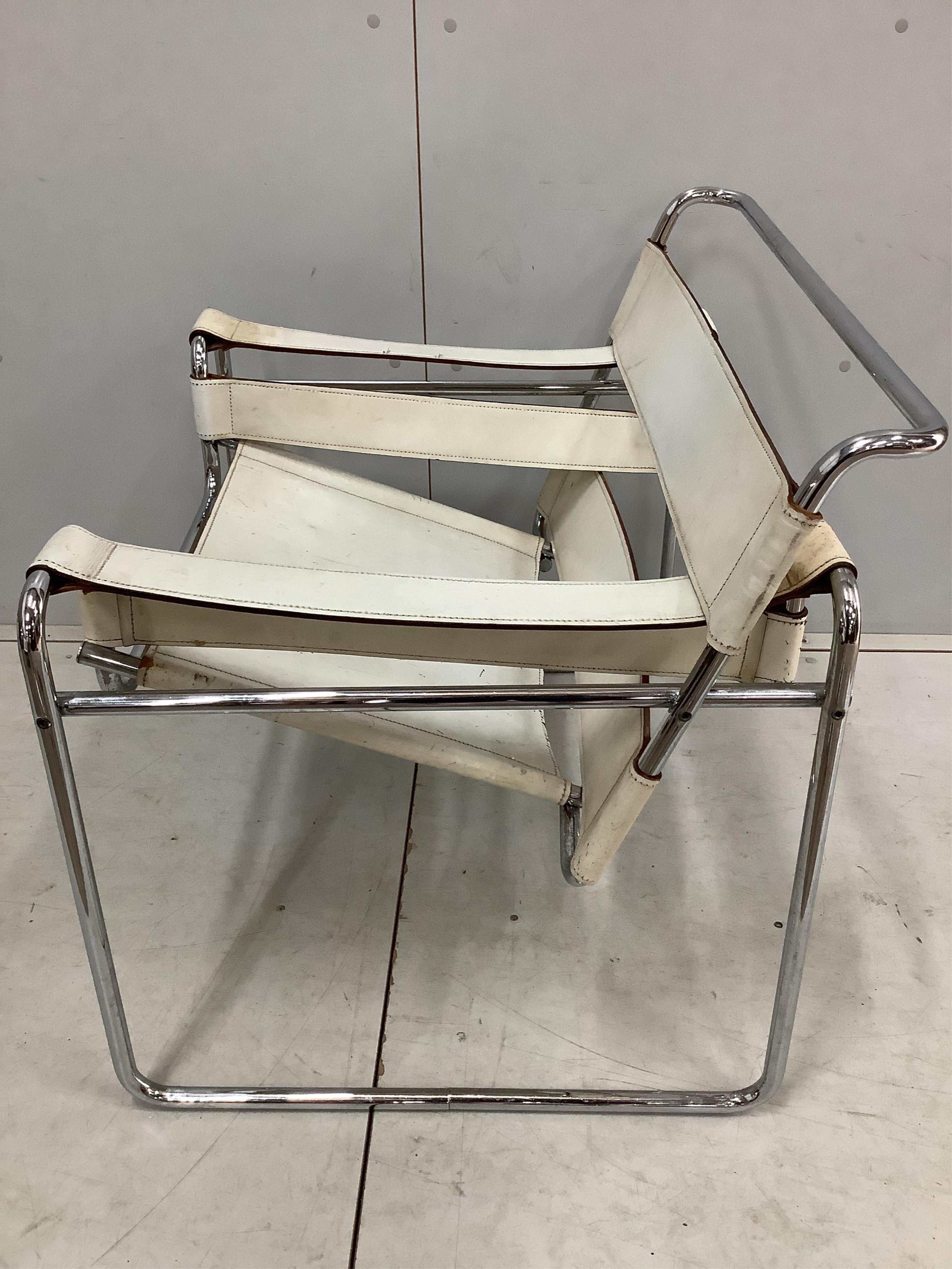 A pair of Wassily chairs by Gavina, width 78cm, depth 70cm, height 72cm